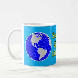 Support Global Literacy with globe Coffee Mug