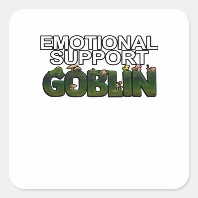 Support Goblin Classic Square Sticker (Front)
