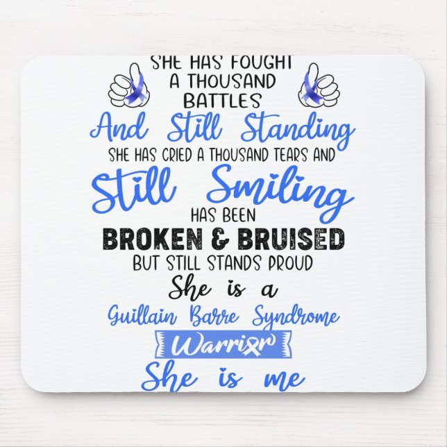 Support Guillain Barre Syndrome Warrior Gifts Mouse Mat (Front)