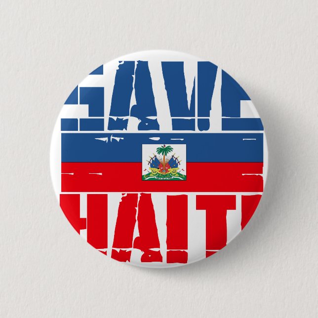 SUPPORT HAITI 6 CM ROUND BADGE (Front)