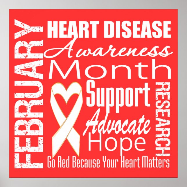 Support Heart Disease Awareness Month Poster (Front)
