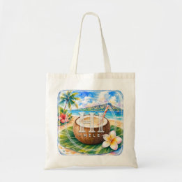 Support HIMELE Hawaiian Tote Bag Coconut
