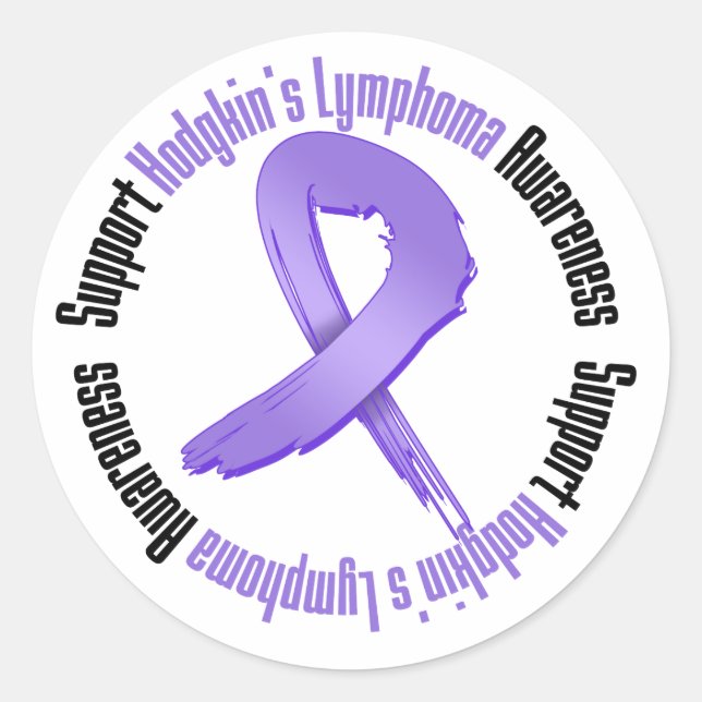 Support Hodgkins Lymphoma Awareness Classic Round Sticker (Front)