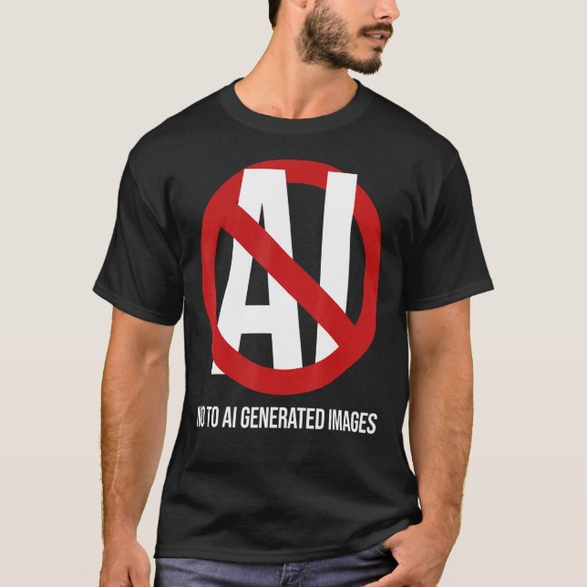 Support Human Artists or AI Generated Images is th T-Shirt (Front)