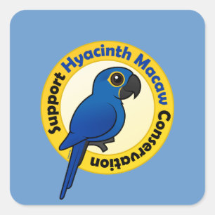 Support Hyacinth Macaw Conservation Square Sticker