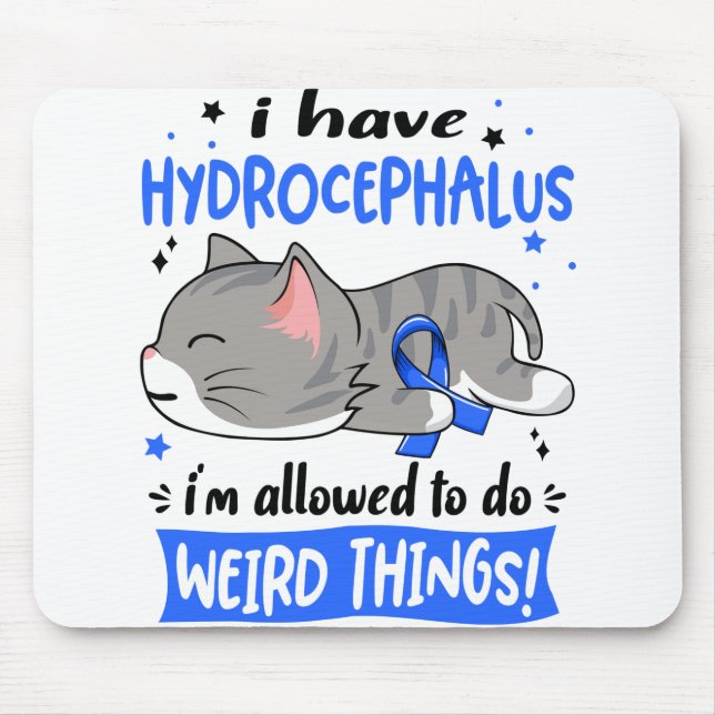 Support Hydrocephalus Awareness Ribbon Gifts Mouse Mat (Front)