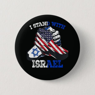 Support I Stand with Israel Jewish Heritage 6 Cm Round Badge