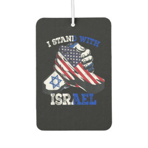 Support I Stand with Israel Jewish Heritage Car Air Freshener