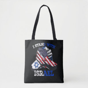 Support I Stand with Israel Jewish Heritage Tote Bag