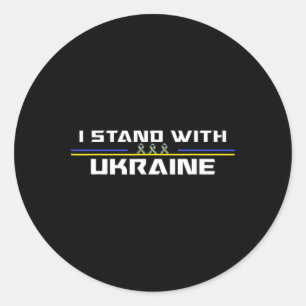 Support I Stand With Ukraine American Ukrainian Fl Classic Round Sticker