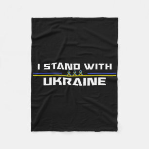 Support I Stand With Ukraine American Ukrainian Fl Fleece Blanket