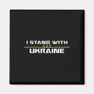 Support I Stand With Ukraine American Ukrainian Fl Magnet