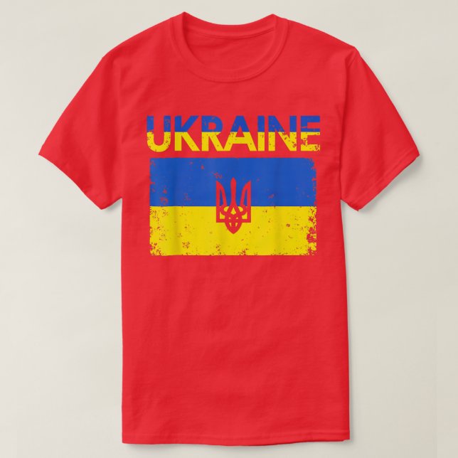 Support I Stand With Ukraine American Ukrainian Fl T-Shirt (Design Front)