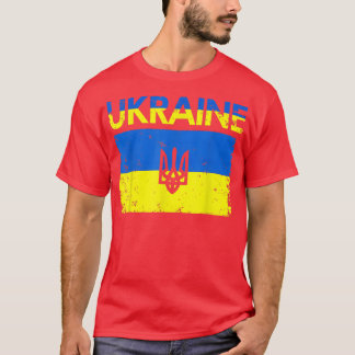 Support I Stand With Ukraine American Ukrainian Fl T-Shirt