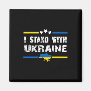 Support I Stand With Ukraine Flag American Ukraini Magnet
