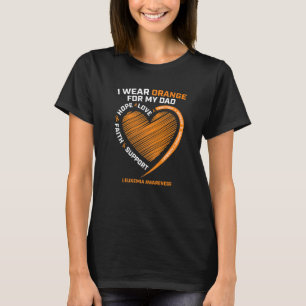 Support I Wear Orange For My Dad Leukaemia Awarene T-Shirt