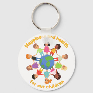 Support International Children's Day Planet Earth Key Ring