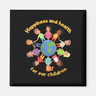 Support International Children's Day Planet Earth Magnet