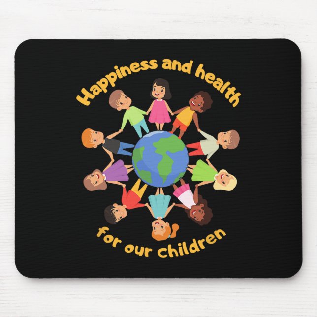 Support International Children's Day Planet Earth  Mouse Mat (Front)