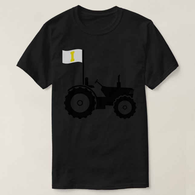 Support IOWA with this Tractor and Flag design TSh T-Shirt (Design Front)