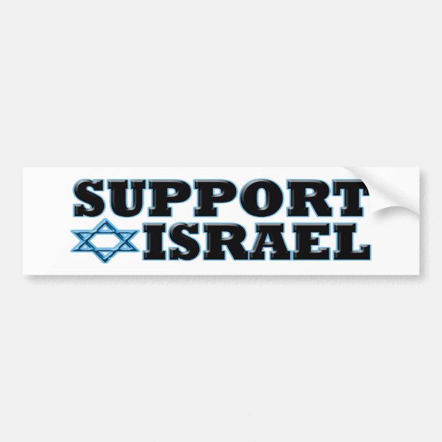 Support Israel Bumper Sticker (Front)