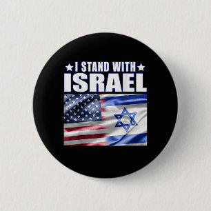Support Israel I Stand with Israel 6 Cm Round Badge