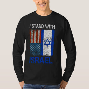 Support Israel I Stand With Israel Israeli Flag US T-Shirt