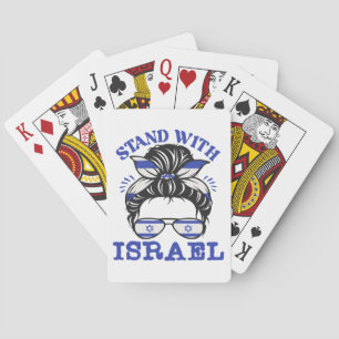Support Israel - I Stand With Israel Playing Cards