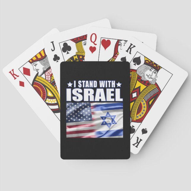 Support Israel I Stand with Israel  Playing Cards (Back)