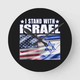 Support Israel I Stand with Israel Round Clock