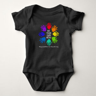 Support Julia's Fight!  Handprints Baby Bodysuit
