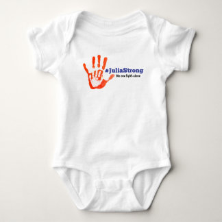 Support Julia's Fight!  Warrior Handprint Baby Bodysuit