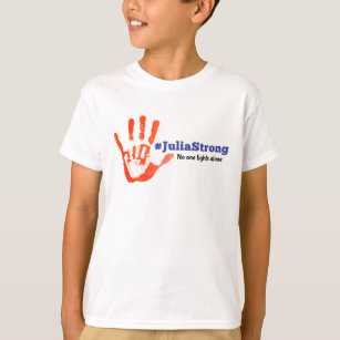 Support Julia's Fight!  Warrior Handprint T-Shirt