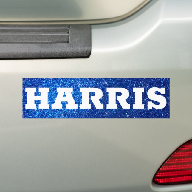 Support Kamala Harris 2024 Glitter Progress Unity Bumper Sticker (On Car)