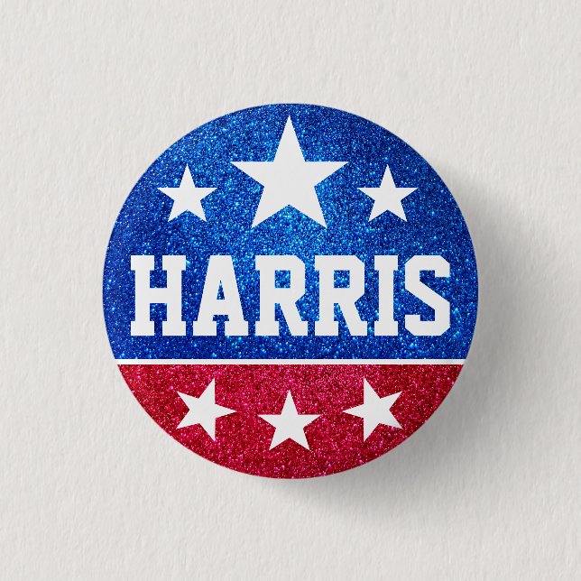 Support Kamala Harris 2024 Progress and Unity 3 Cm Round Badge (Front)