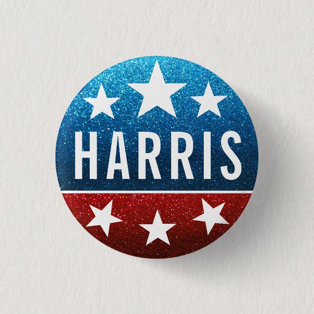 Support Kamala Harris 2024 Progress and Unity 3 Cm Round Badge (Front)