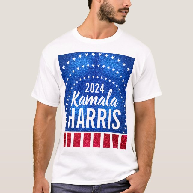 Support Kamala Harris 2024 Progress and Unity T-Shirt (Front)