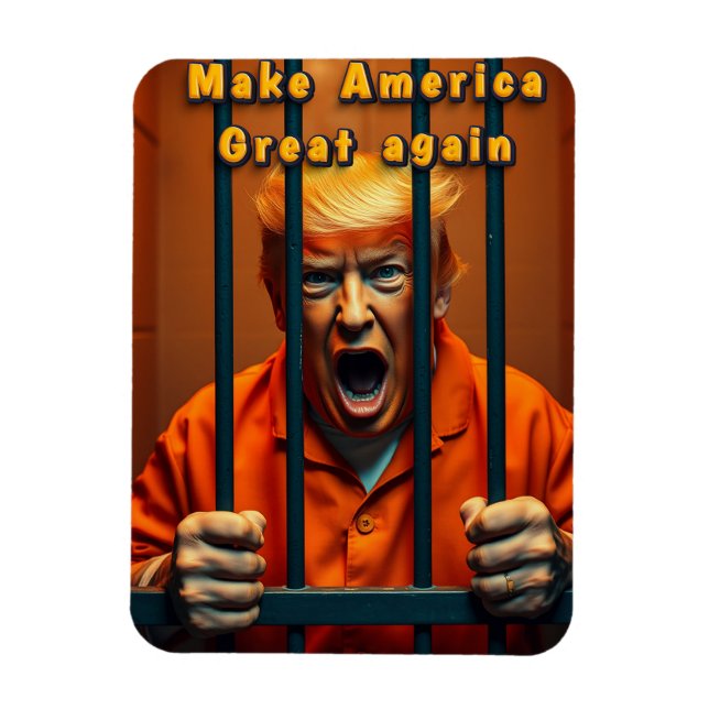 Support Kamala Walz Justice Trump Funny Satire  Magnet (Vertical)