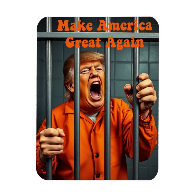 Support Kamala Walz Justice Trump Funny Satire  Magnet (Vertical)