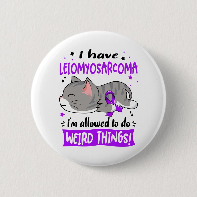 Support Leiomyosarcoma Awareness Ribbon Gifts 6 Cm Round Badge (Front)