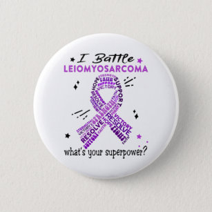Support Leiomyosarcoma Warrior Gifts 6 Cm Round Badge