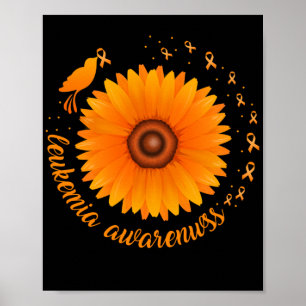 Support Leukaemia Awareness Sunflower Poster