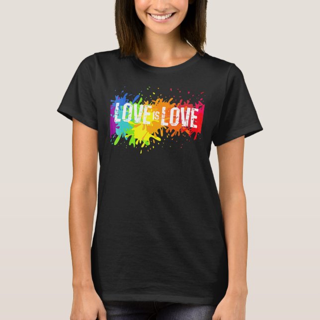 Support Lgb Love Is Love Lgbt Pride T-Shirt (Front)