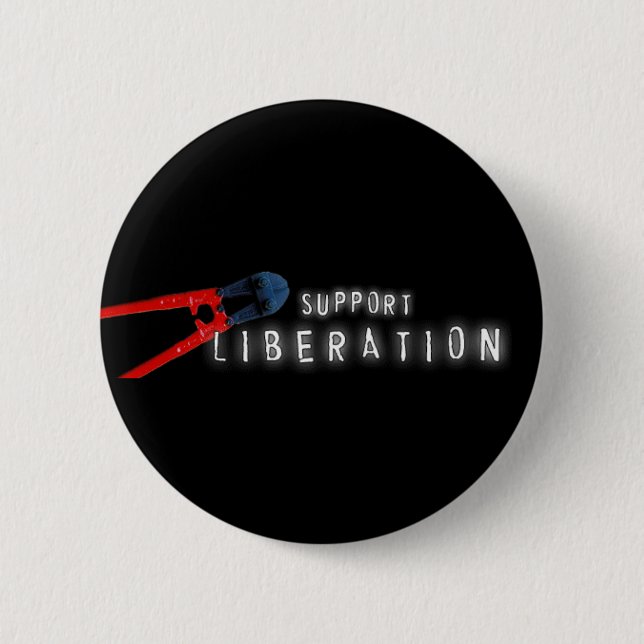 Support Liberation 6 Cm Round Badge (Front)