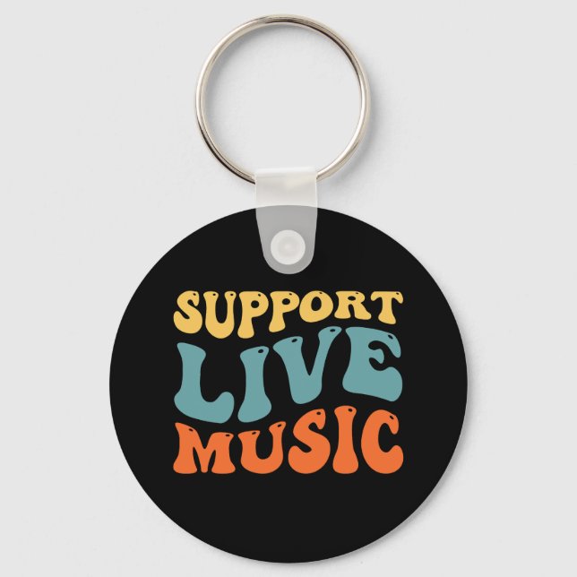Support Live Music Key Ring (Front)