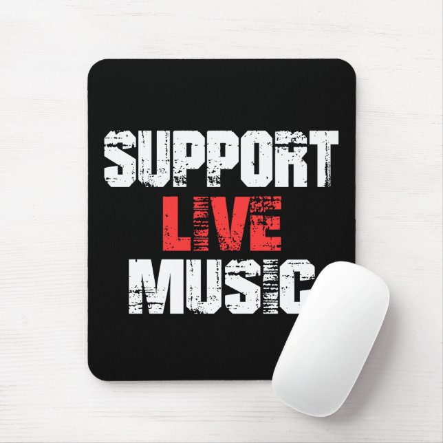Support Live Music Mouse Mat (With Mouse)