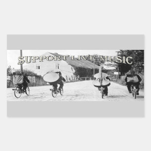 Support Live Music Rectangular Sticker