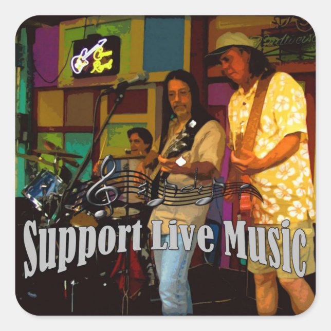 Support Live Music Sticker (Front)