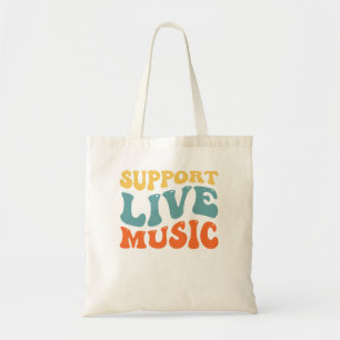 Support Live Music Tote Bag