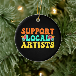 Support Local Artists For Music Lover Ceramic Tree Decoration